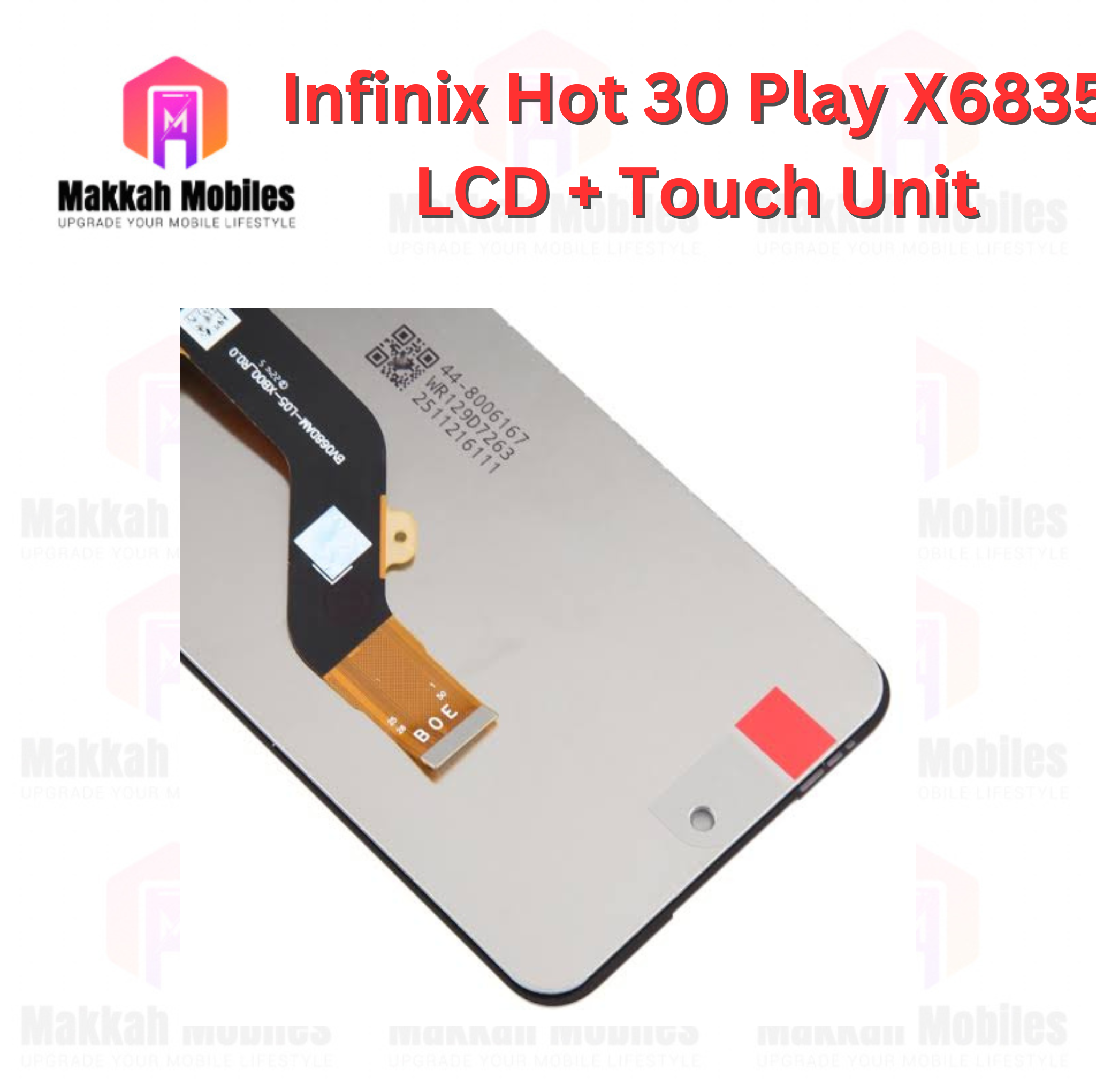 Infinix Hot 30 Play X6835 LCD + Touch Complete Panel Unit