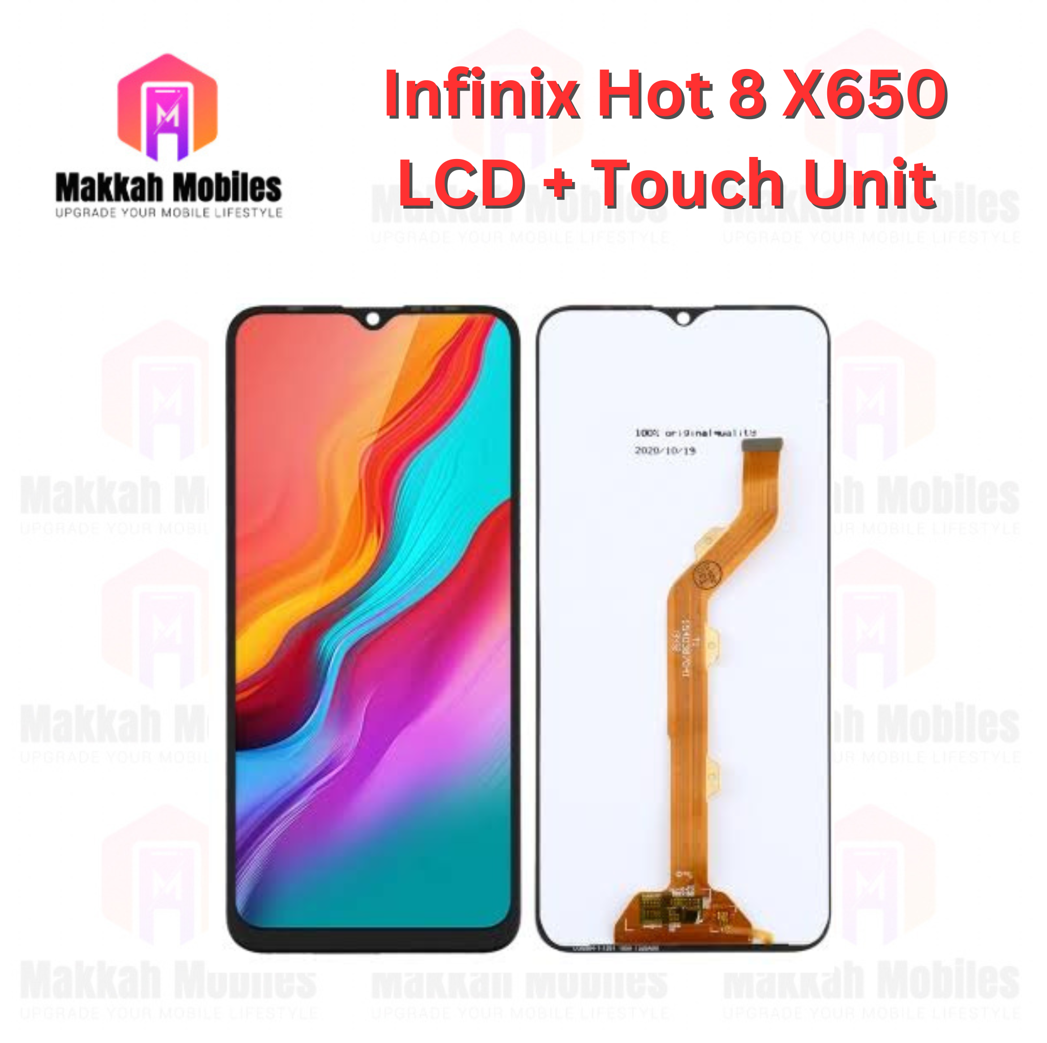 Infinix Hot 8 X650 LCD + Touch Complete Panel Unit