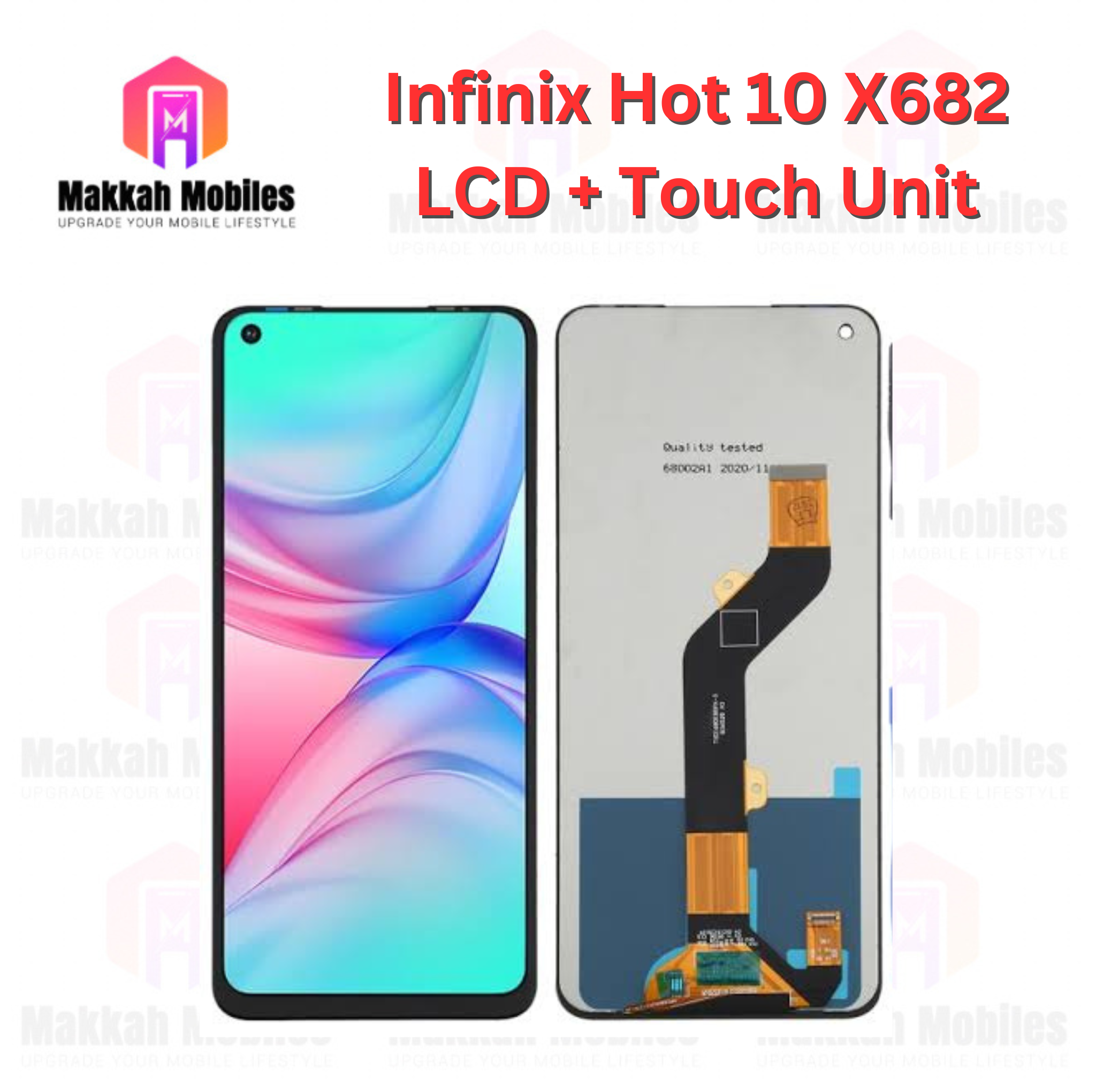 Infinix Hot 10 X682 LCD + Touch Complete Panel Unit Genuine