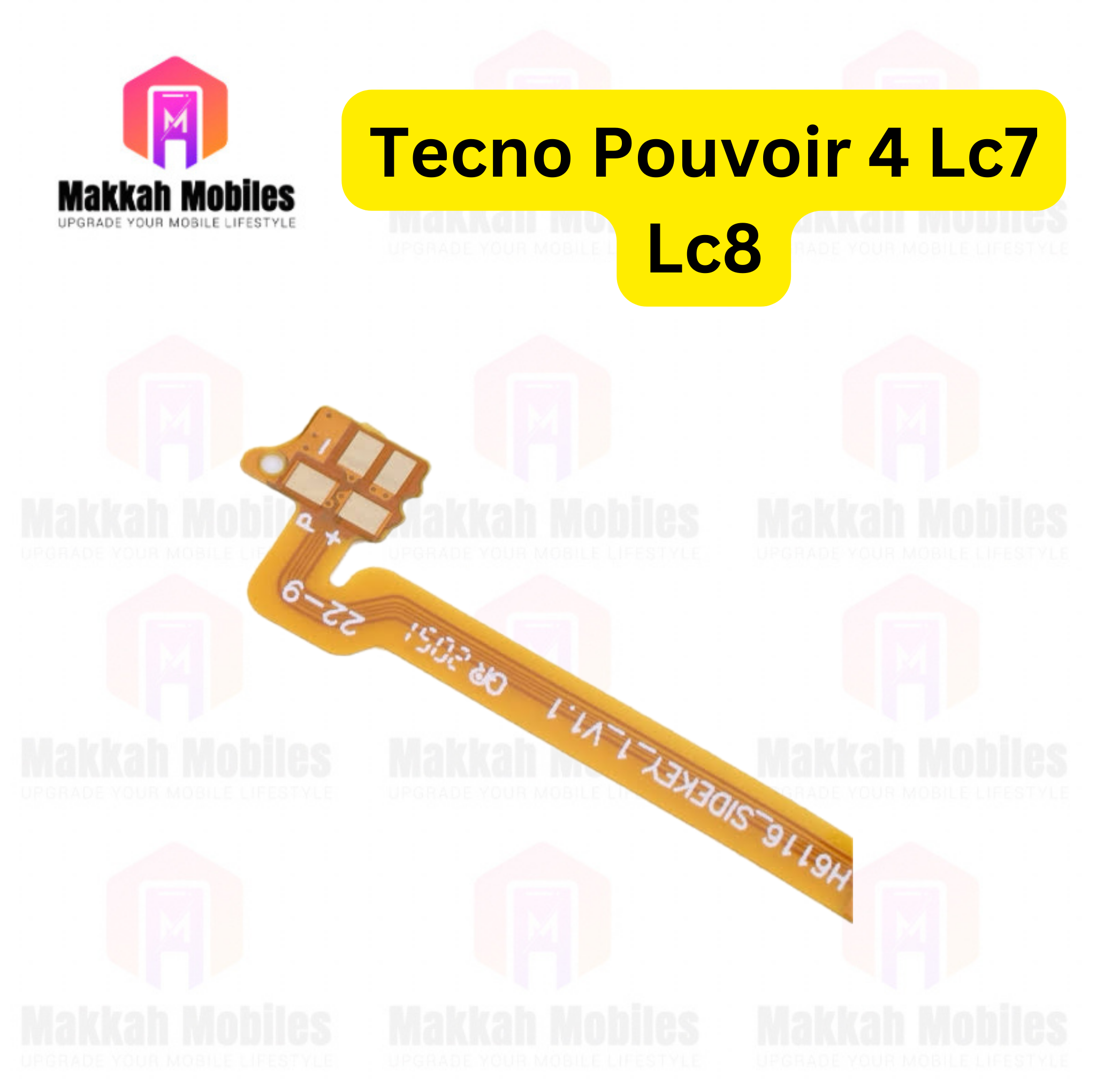 Tecno Pouvoir 4 lc7 lc8 Power Button On Off Strip Volume Flex