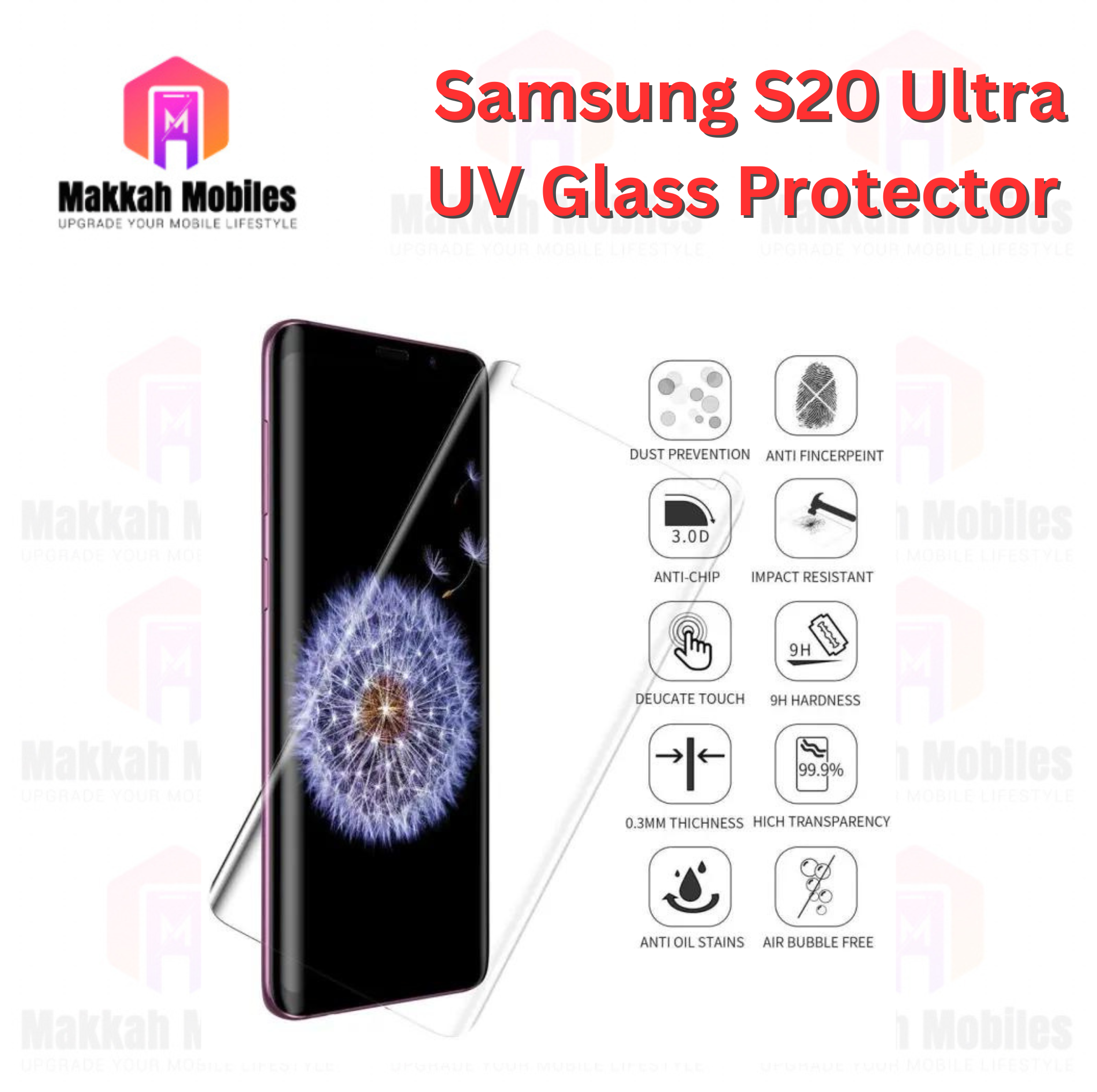 Samsung Galaxy S20 Ultra UV Tempered Glass Protector