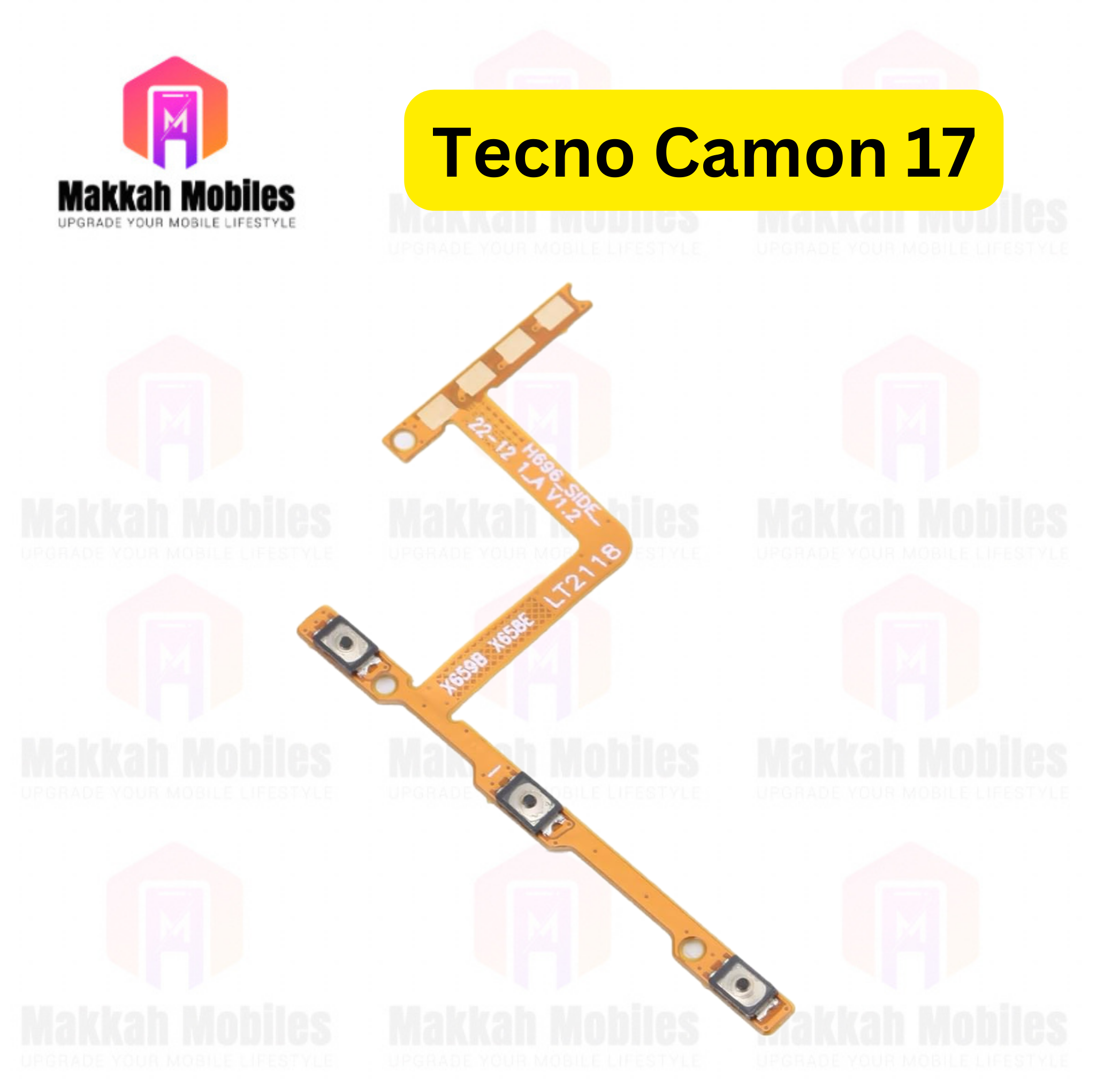 Tecno Camon 17 Power Button On Off Strip Volume Button Flex