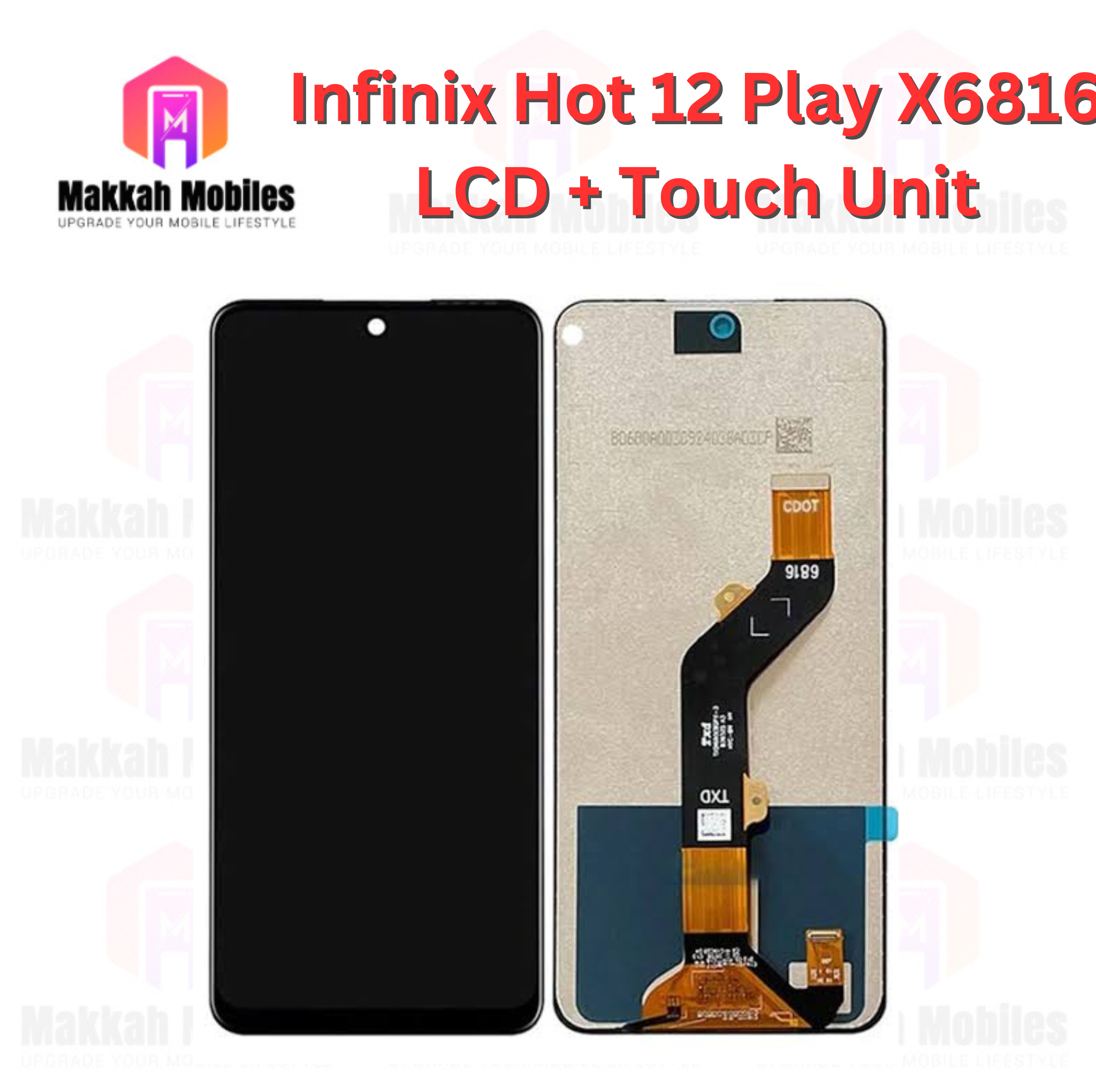 Infinix Hot 12 Play X6816 LCD + Touch Complete Panel Unit