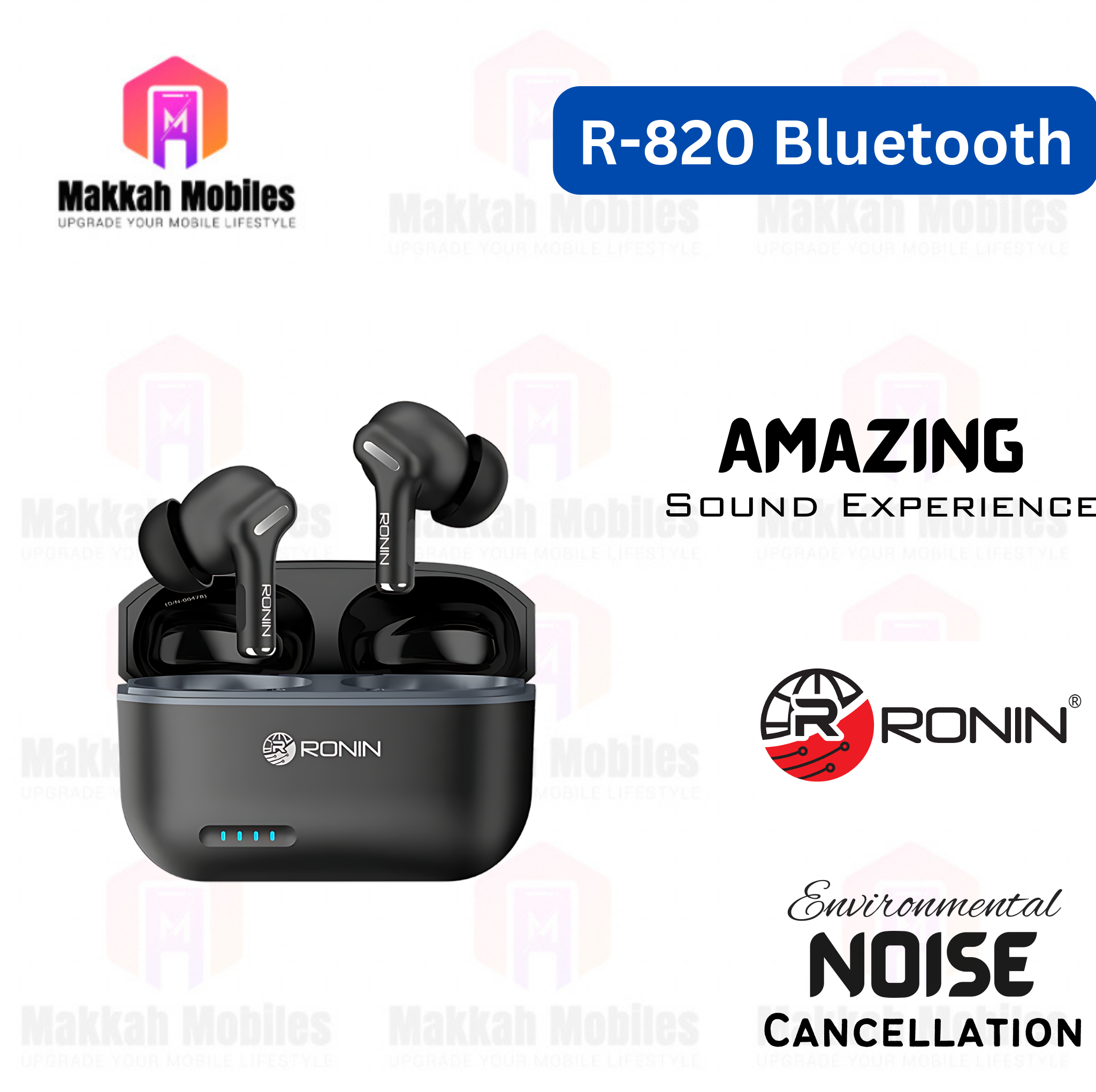 R-820 Ronin High Quality Bass Boosted Sound Bluetooth Earbuds